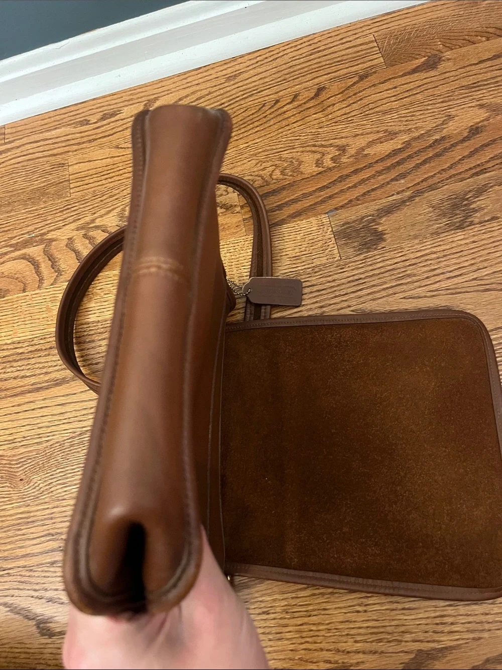 Vintage Mahogany Coach Legacy Studio Flap Bag #9144
